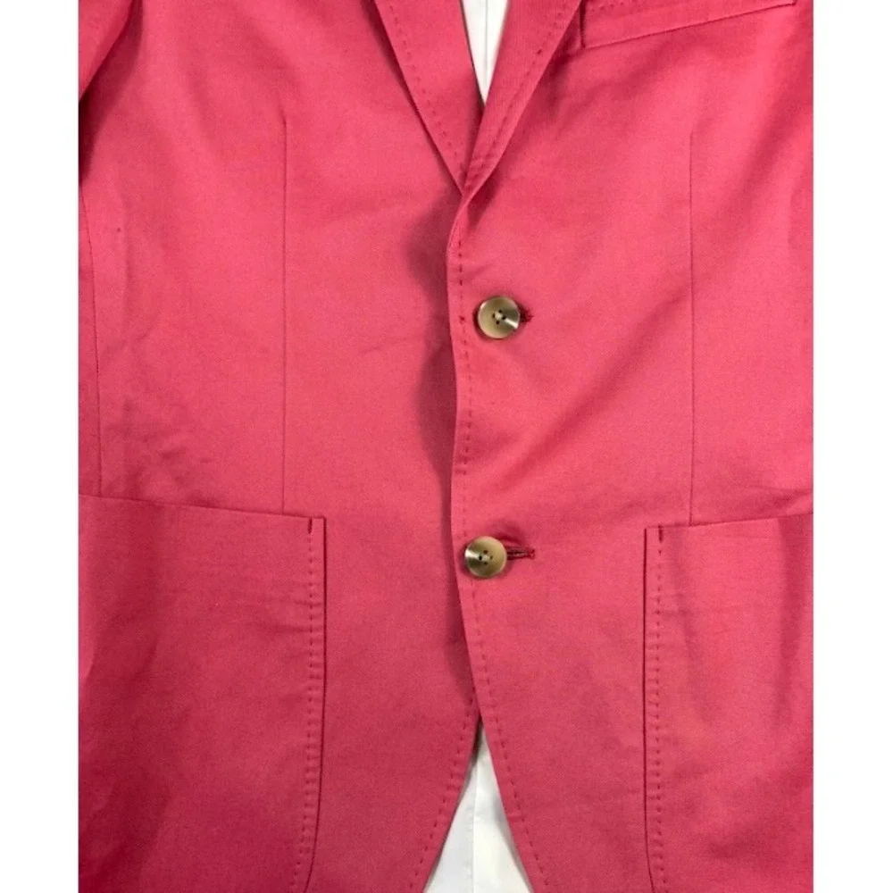 Alan Flusser Emerson Blazer 38R Coral Pink Cotton NWT Sport Coat Classic